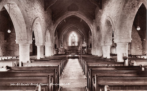 The interior of All Saints Church Freshwater