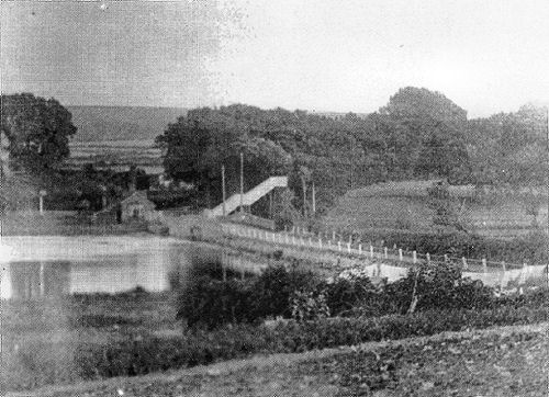 The former railway bridge at Freshwater Causeway