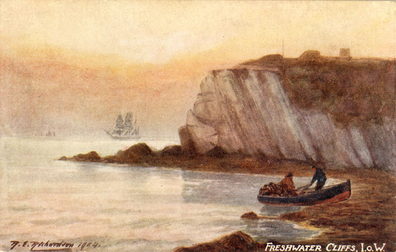 An Oilette artistic card of Freshwater Bay